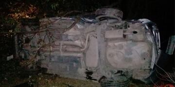 Accidente vial sobre Colectora