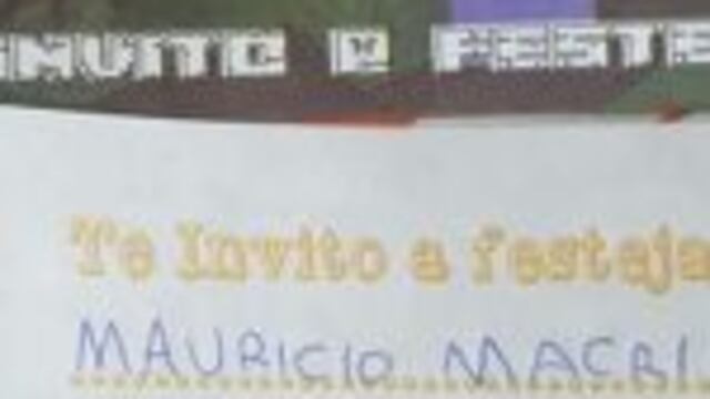 El presidente Mauricio Macri le respondiu00f3 al niu00f1o santafesino de 7 au00f1os que lo invitu00f3 a su cumpleau00f1os.
