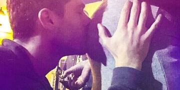 Celeste Cid y Michel Noher, papu00e1s.