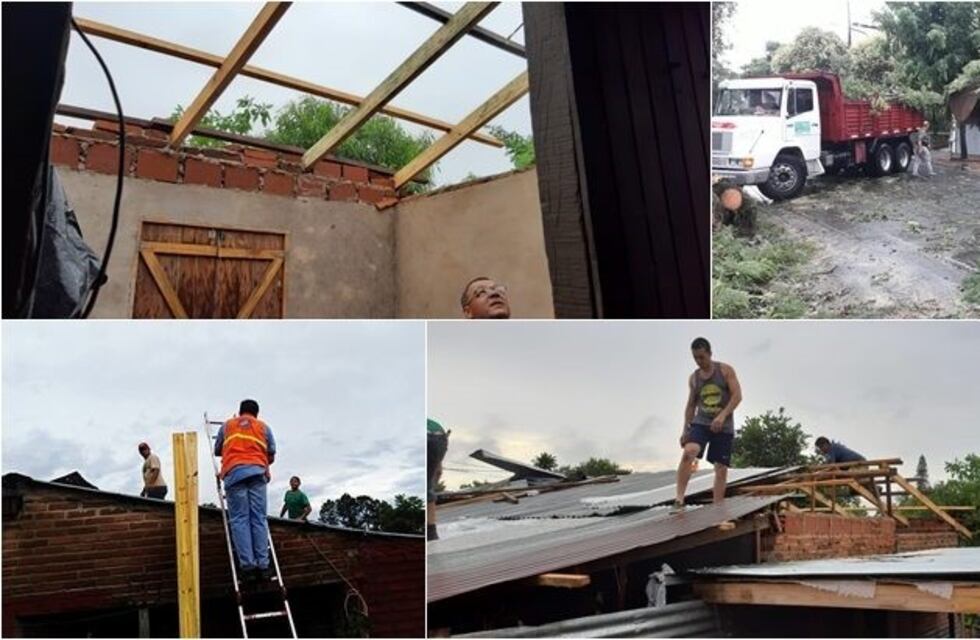 Daños por el temporal en el sur de Posadas con vientos de 180 km/h que volaron techos y árboles