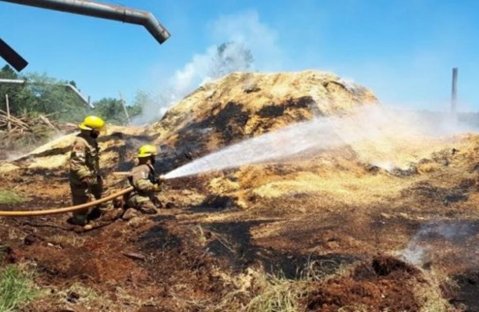 Se incendió un depósito de aserrín