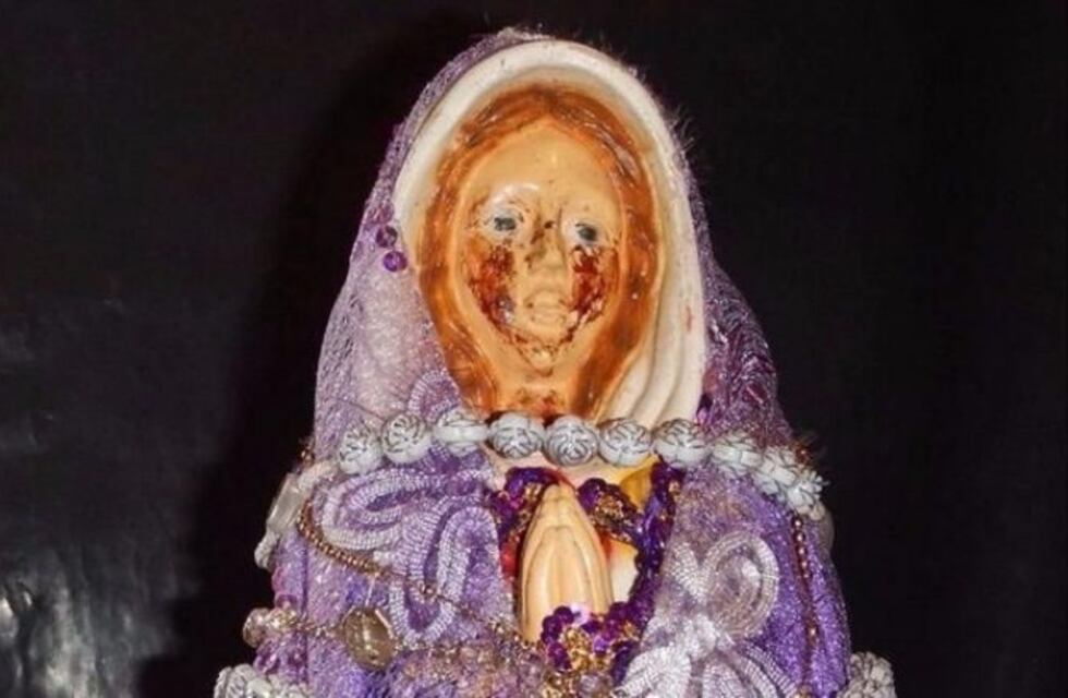 Aseguran que la Virgen de la Rosa Mística de Salta volvió a llorar sangre