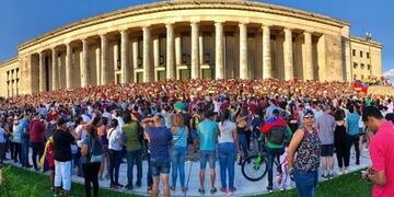 Cientos de venezolanos se manifestaron en Buenos Aires (Instagram)