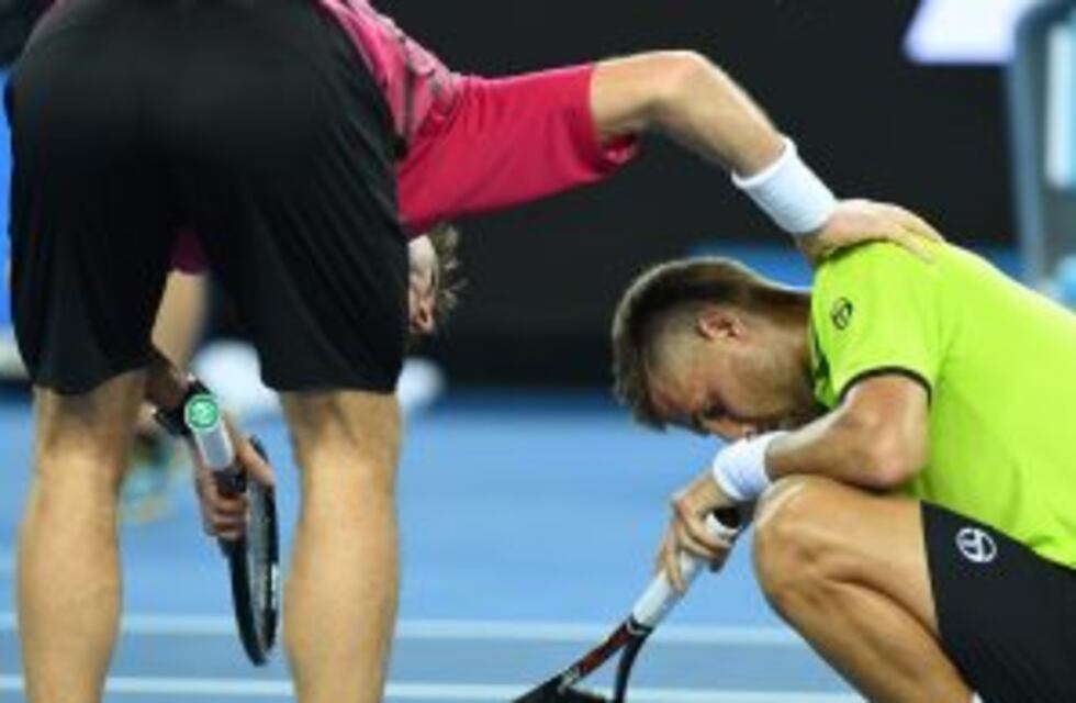 Wawrinka le dio un pelotazo en las "partes nobles" a su rival