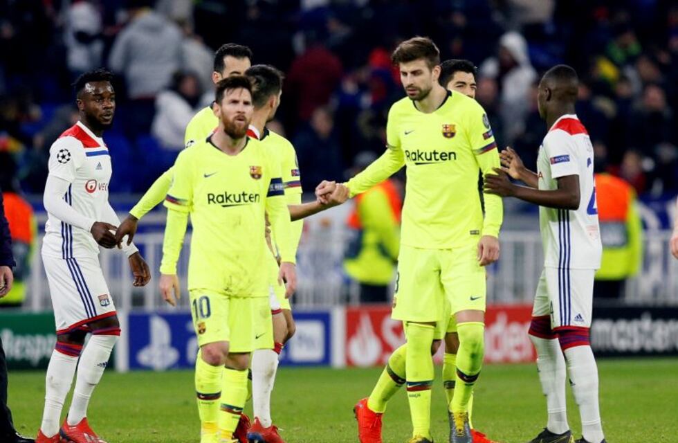 Barcelona empató 0-0 ante Lyon por la ida de los octavos de final de la Champions