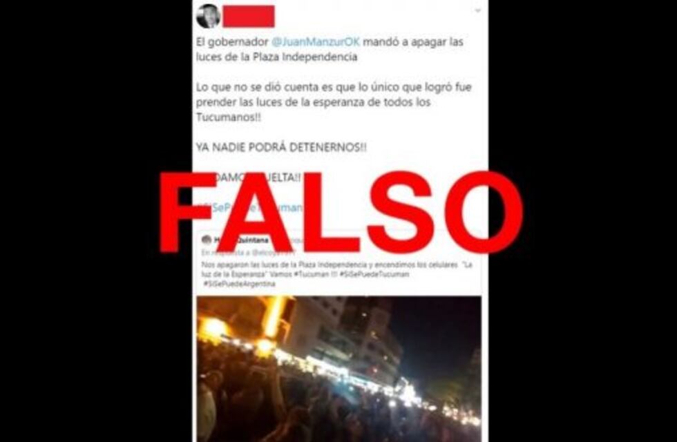 Es falso que Manzur haya ordenado cortar la luz durante un acto de Macri en Tucumán