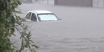 Calles de Arroyito lluvias del dia lunes