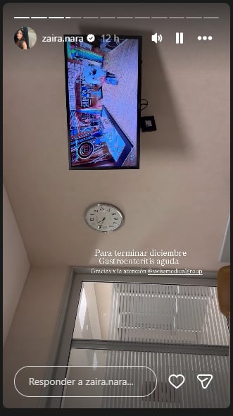 Zaira Nara se mostró desde una clínica y causó preocupación