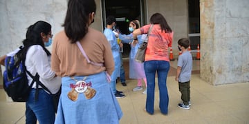 Vacunación Aulas Seguras este viernes en Córdoba. (Pedro Castillo/La Voz)