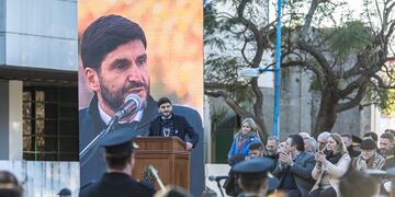 El gobernador Maximiliano Pullaro encabezó este martes en Rafaela el acto oficial por el 9 de Julio, al conmemorarse el 208° aniversario de la Declaración de la Independencia Nacional.