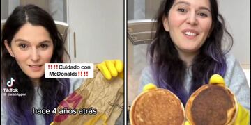Caro Trippar abrió una hamburguesa de McDonalds 4 años después y lo que encontró la dejó en shock.
