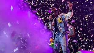 La banda cordobesa Los Caligaris fue una de las grandes atracciones de la Fiesta de la Primavera en la costanera del lago San Roque.