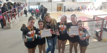 patinadoras del Club Colegiales en el Torneo Regional de Copas de Patín Artístico