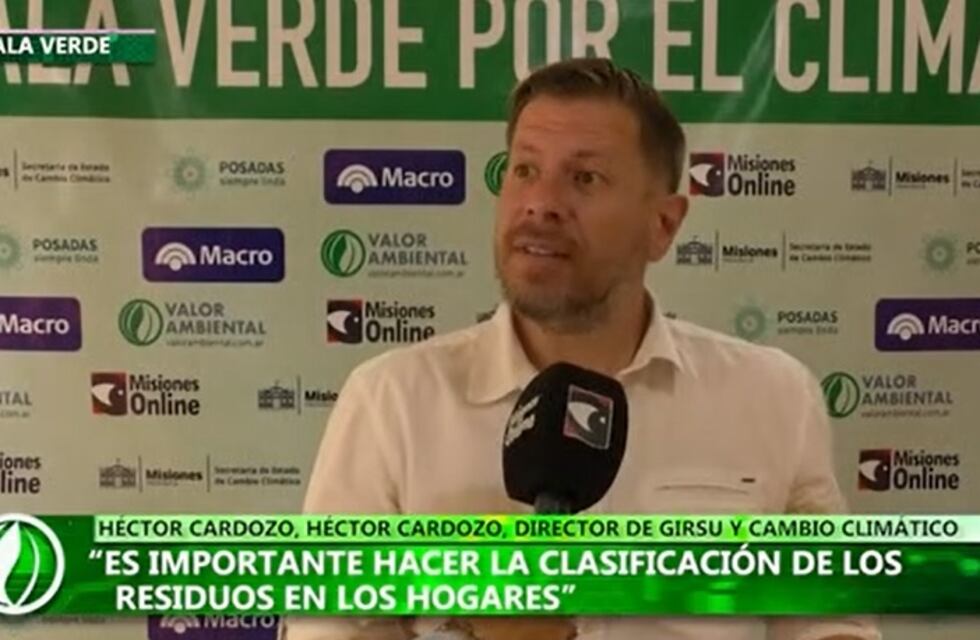 Gala Verde por el Clima en Misiones: Héctor Cardozo y la importancia de la separación de residuos