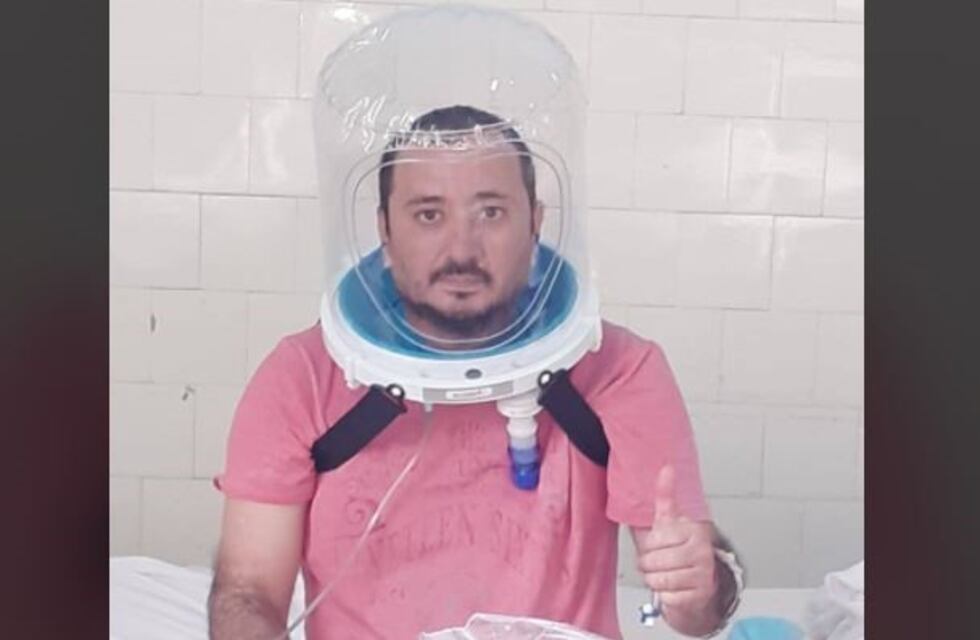 Incorporaron un casco para tratar pacientes con coronavirus