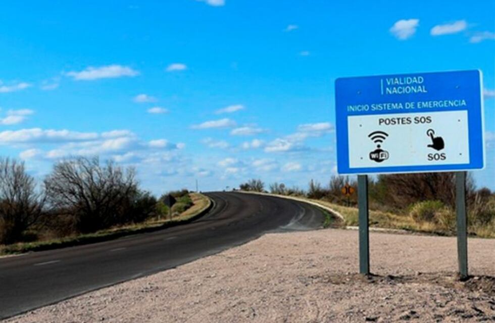 El gobierno nacional puso en funcionamiento postes S.O.S en la ruta 146