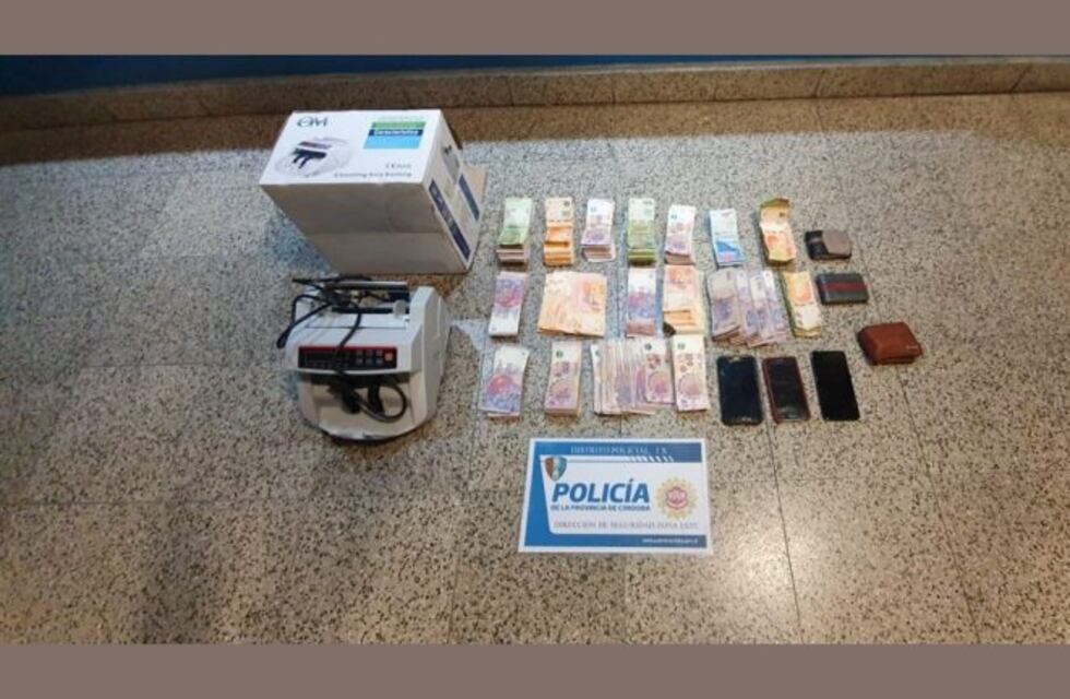Llevaban 560.000 pesos encima y la máquina para contar billetes