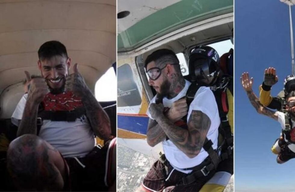 Ulises Bueno se tiró en paracaídas y publicó el video: "Fue lo más loco que hice en mi vida"