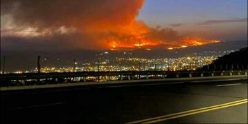 Incendios en las sierras cordobesas\u002E (Foto: Rubén Lemos / Bomberos Voluntarios La Cumber)\u002E