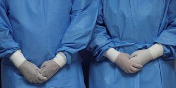 Nurses wearing scrubs stand in a small medical center that specializes in respiratory illnesses as they wait to attend patients amid the spread of the new coronavirus in Lima, Peru, Wednesday, March 11, 2020\u002E The vast majority of people recover from the new coronavirus\u002E (AP Photo/Martin Mejia)