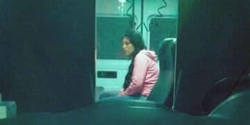Dayana Gorosito, el au00f1o pasado, al momento de ser detenida.