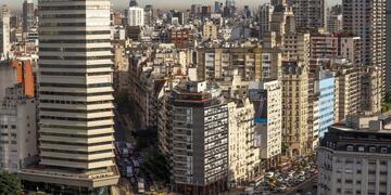 Vista área de la Ciudad de Buenos Aires. Foto: EFE/David Fernández.