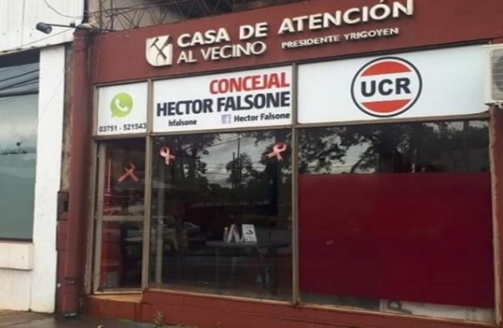 Robaron en la sede de un concejal radical de Eldorado