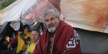 Castells en el acampe en Plaza de mayo