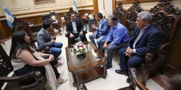 Juan Cabandié estuvo con Gustavo Valdés\u002E