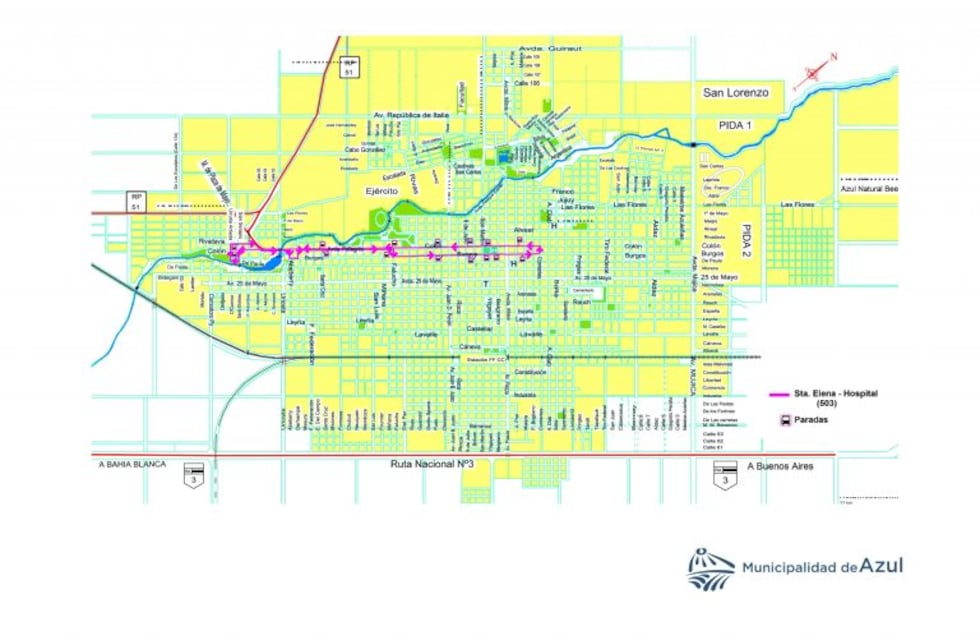 Colectivos en Azul: así serán los nuevos recorridos