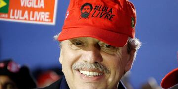 Alberto Fernández, en apoyo a Lula da Silva\u002E (EFE/ Hedeson Alves)\u002E