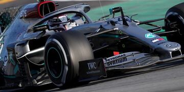 El Mercedes-AMG Petronas de Hamilton en Barcelona\u002E (Foto: David Davies/PA Wire/DPA)
