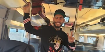 Ulises Bueno llegando a Barcelona, el 4 de diciembre de 2019\u002E
