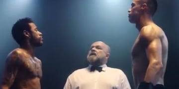 Cristiano Ronaldo y Neymar pelearon en un ring para una publicidad\u002E