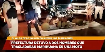 Incautan más de 30 kilos de marihuana valorada en seis millones y medio de pesos en Puerto Esperanza.