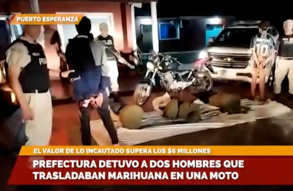 Incautan más de 30 kilos de marihuana valorada en seis millones y medio de pesos en Puerto Esperanza