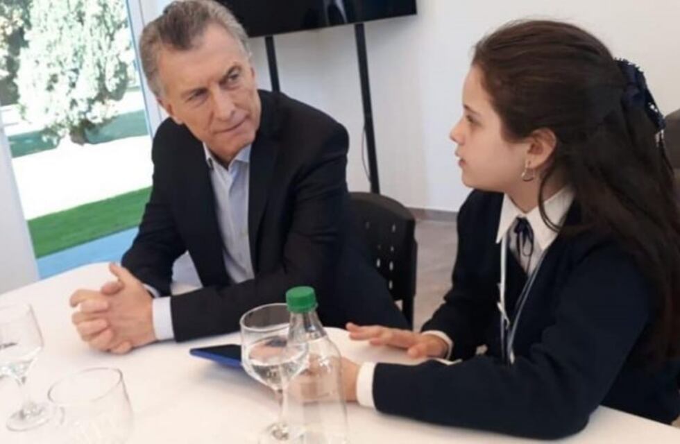Mauricio Macri recibió a los alumnos de la Escuela Belgrano
