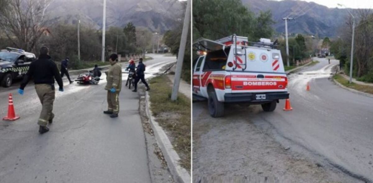 Accidentes por calzada resbaladiza en Villa de Merlo\u002E