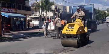 Tareas de bacheo en la ciudad