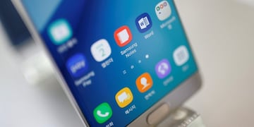 A Samsung Electronics' Galaxy Note 7 new smartphone is displayed at its store in Seoul, South Korea, September 2, 2016.  REUTERS/Kim Hong-Ji/File Photo corea del sur seul  presentacion telefono celular galaxy Note 7 telefonos celulares