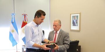Manuel Calvo recibió a su par de Salta Antonio Morocco\u002E (Prensa Gobierno)