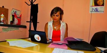 Angelina Bárbara Sánchez, se recibió el año pasado de Licenciada en Trabajo Social\u002E