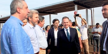 El gobernador Passalacqua y el ministro Frigerio en la inauguración del puente\u002E (MisionesOnline)