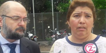 La diputada Cejas y el abogado Giusti, con la prensa de Jujuy
