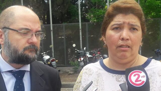 La diputada Cejas y el abogado Giusti, con la prensa de Jujuy