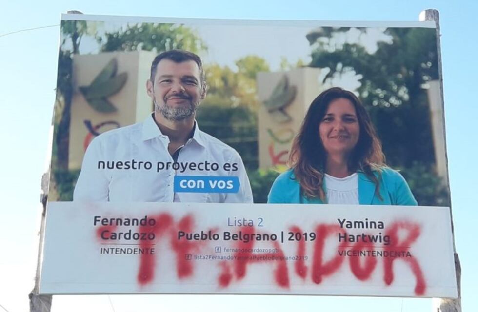 Denuncian ataque vandálico contra una lista Justicialista de Pueblo General Belgrano