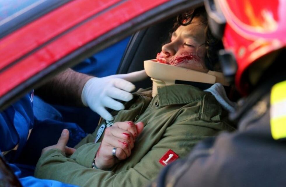 Armaron un gran simulacro para que los chicos aprendan