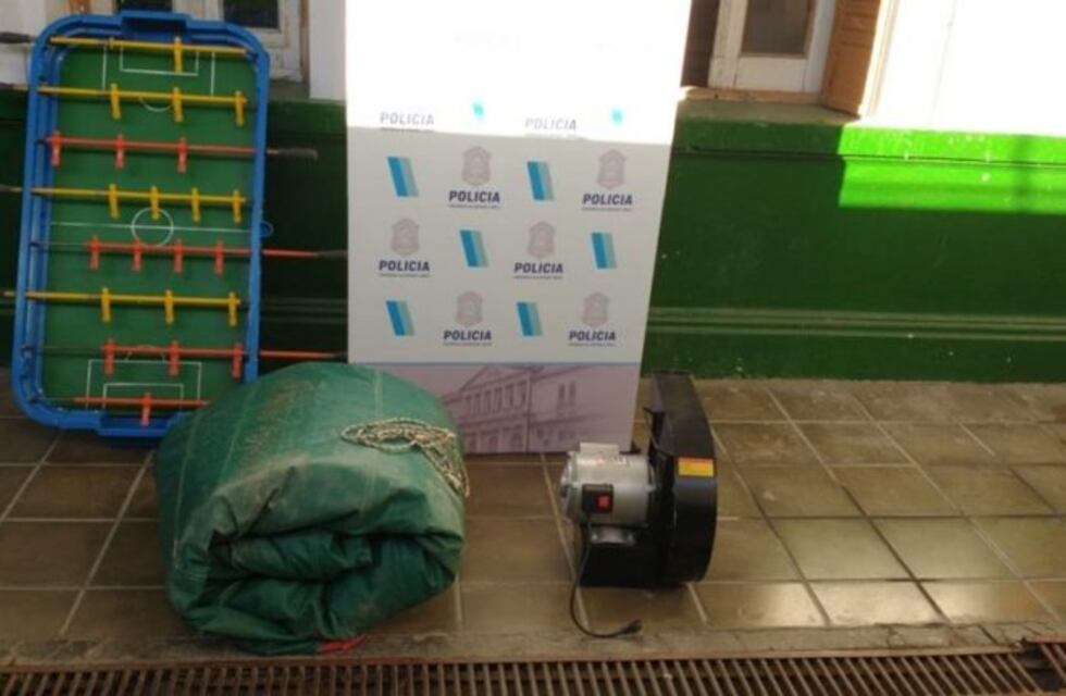 La policía recuperó los juegos inflables robados en Bahía