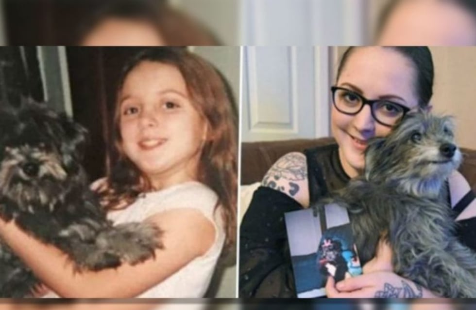 Adoptó a una perrita anciana y resultó ser su mascota de la infancia