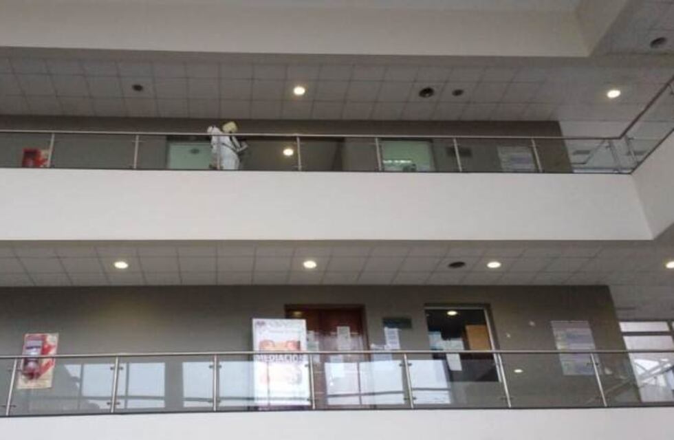 Desinfección en los tribunales de La Banda